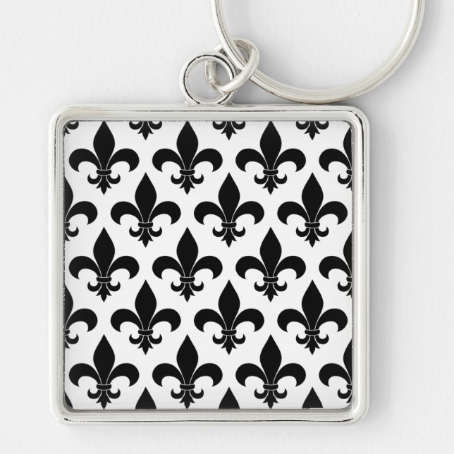 French Fleur de lis Pattern Classic Key Ring (Front)