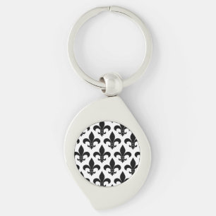 French Fleur de lis Pattern Classic Key Ring