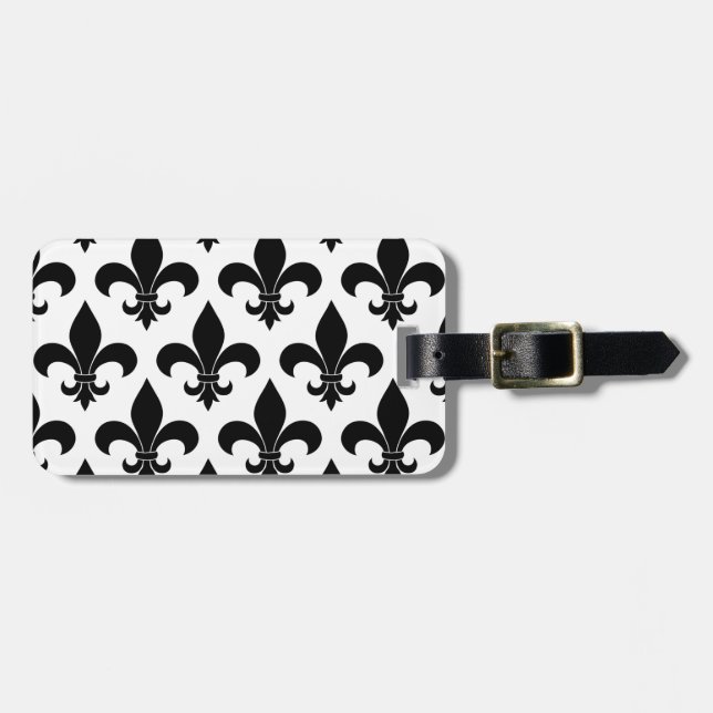 French Fleur de lis Pattern Classic Luggage Tag (Front Horizontal)