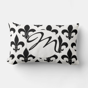 French Fleur de lis Pattern Classic Lumbar Cushion