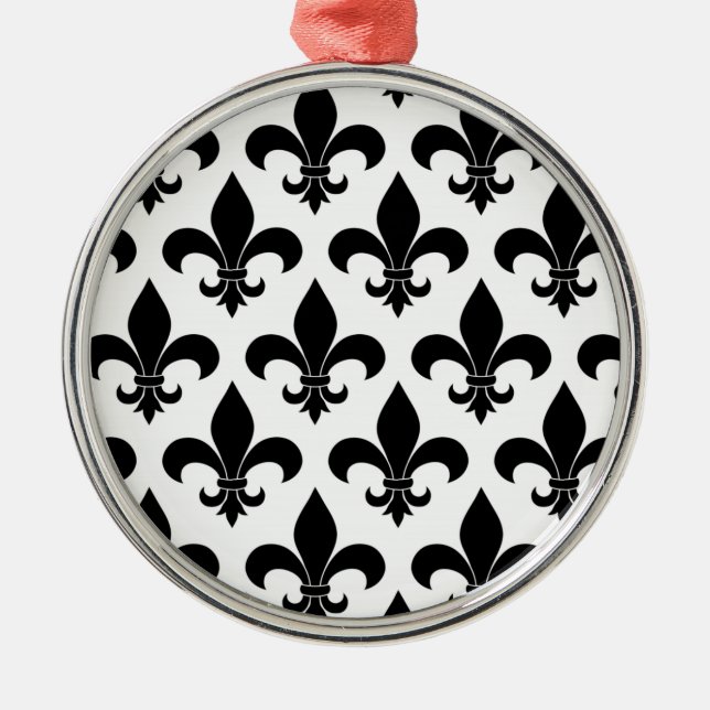 French Fleur de lis Pattern Classic Metal Tree Decoration (Front)