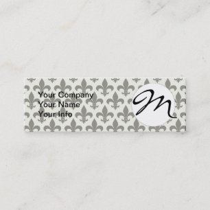 French Fleur de lis Pattern Classic Mini Business Card