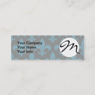 French Fleur de lis Pattern Classic Mini Business Card