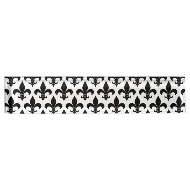 French Fleur de lis Pattern Classic Nameplate (Front)