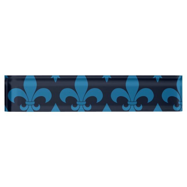 French Fleur de lis Pattern Classic Nameplate (Front)