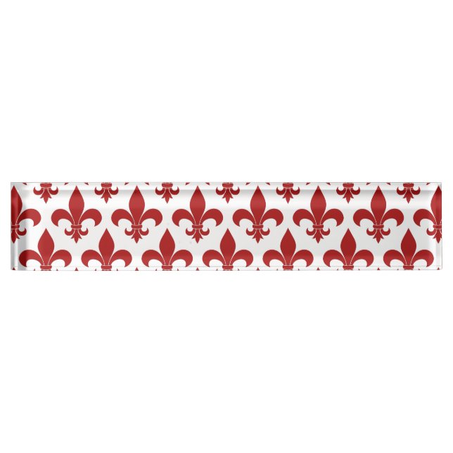 French Fleur de lis Pattern Classic Nameplate (Front)