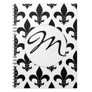 French Fleur de lis Pattern Classic Notebook