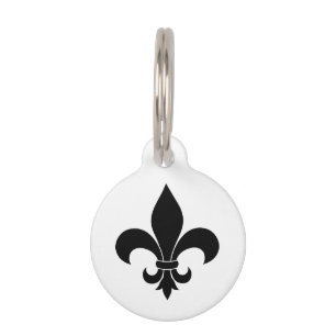 French Fleur de lis Pattern Classic Pet Tag