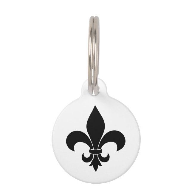 French Fleur de lis Pattern Classic Pet Tag (Front)