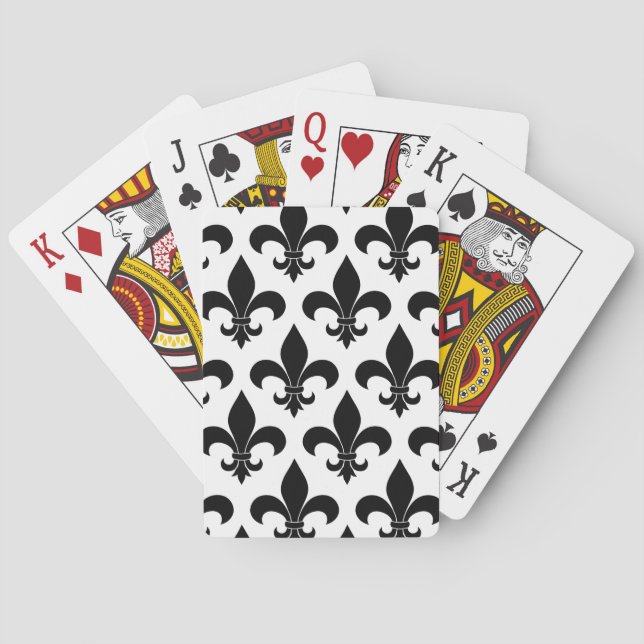 French Fleur de lis Pattern Classic Playing Cards (Back)