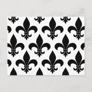 French Fleur de lis Pattern Classic Postcard