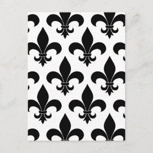 French Fleur de lis Pattern Classic Postcard