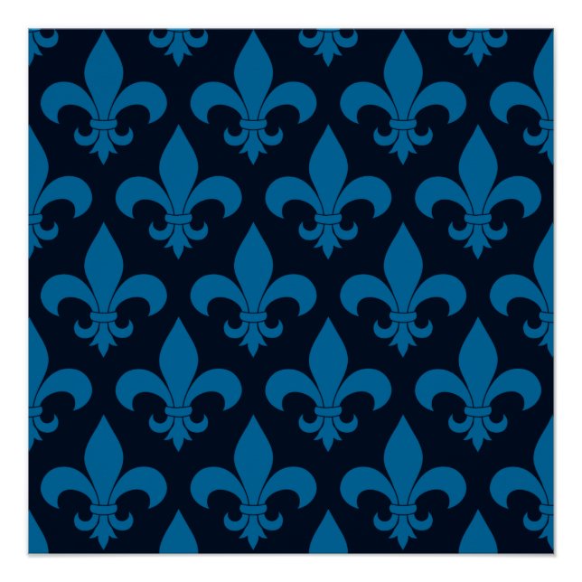 French Fleur de lis Pattern Classic Poster (Front)