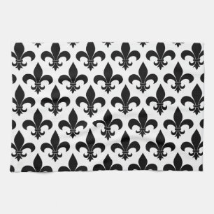 French Fleur de lis Pattern Classic Tea Towel
