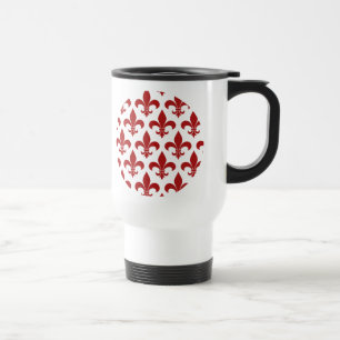 French Fleur de lis Pattern Classic Travel Mug