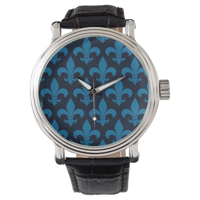 French Fleur de lis Pattern Classic Watch (Front)