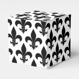 French Fleur de lis Pattern Favour Box