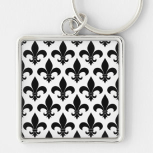 French fleur de lis Pattern Parisian Design Key Ring
