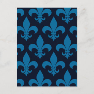 French Fleur de lis Pattern  Postcard