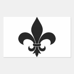 French Fleur de lis Pattern  Rectangular Sticker