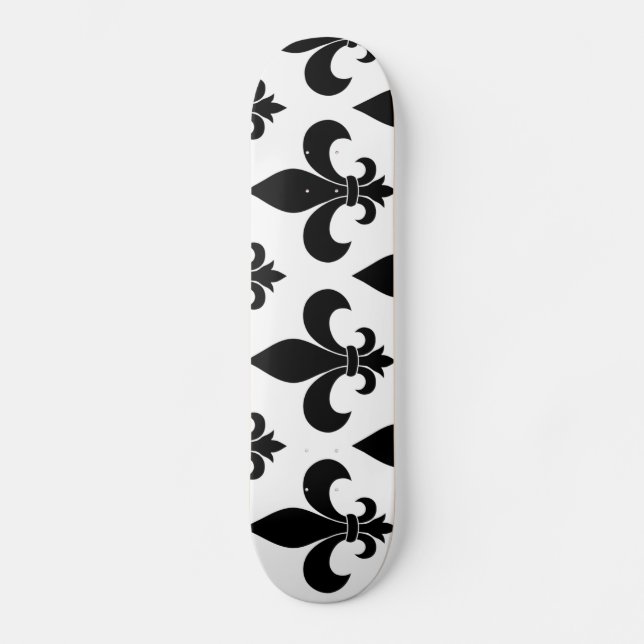 French fleur de lis pattern skateboard (Front)