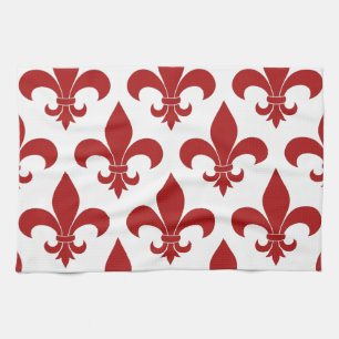 French Fleur de lis Pattern  Tea Towel