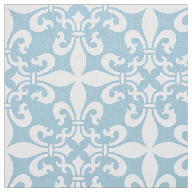 French Fleur de Lys Pattern Customisable Colour Fabric (Swatch)