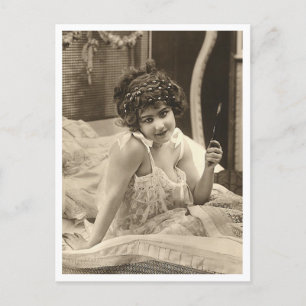 French Flirt - Vintage Pinup Postcard