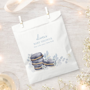 French Floral Bonjour Bébé Macaron Baby Shower Favour Bags