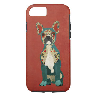 French Floral Bulldog Red iPhone 7 case