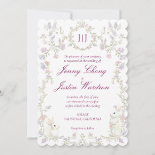 French Floral Garden Invitation