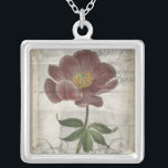 French Floral I Silver Plated Necklace<br><div class="desc">Floral</div>