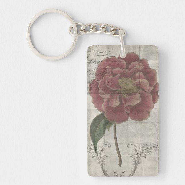 French Floral III Key Ring (Front)