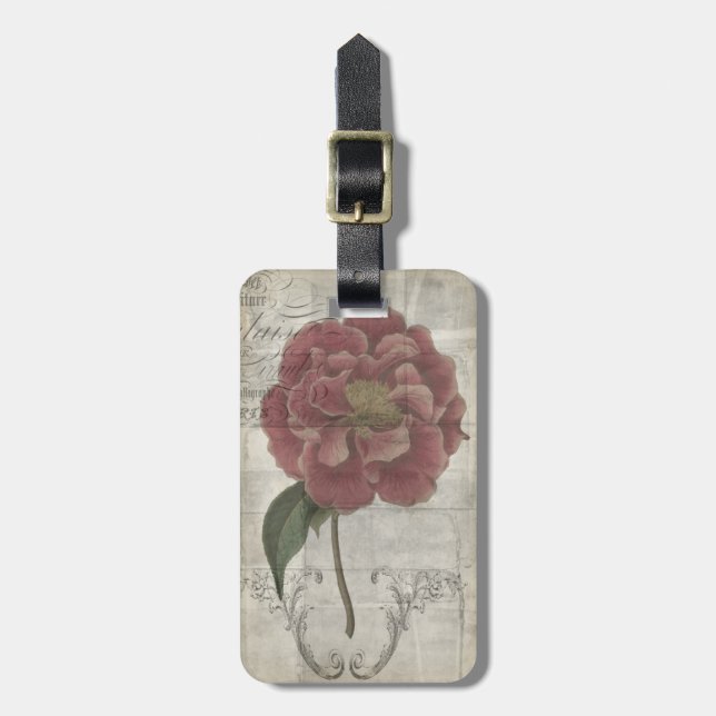 French Floral III Luggage Tag (Front Vertical)