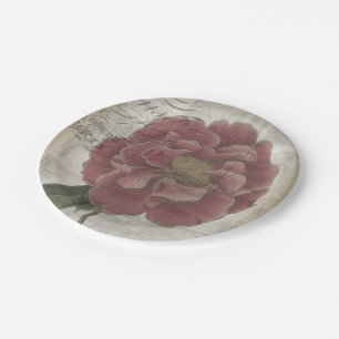 French Floral III Paper Plate