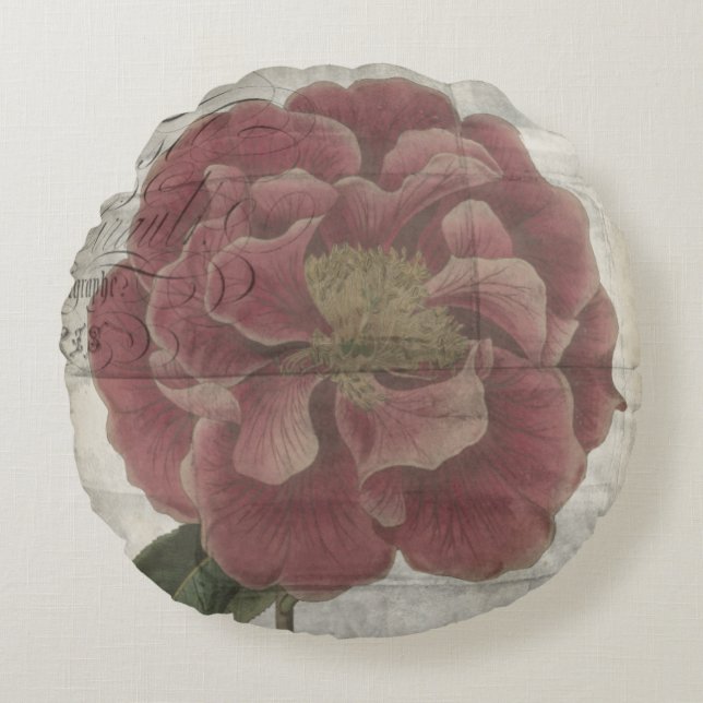 French Floral III Round Cushion (Front)