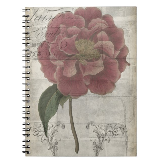 French Floral III Spiral Notebook (Front)