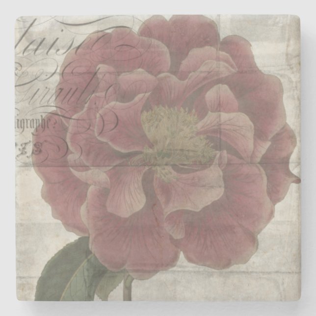 French Floral III Stone Coaster (Front)