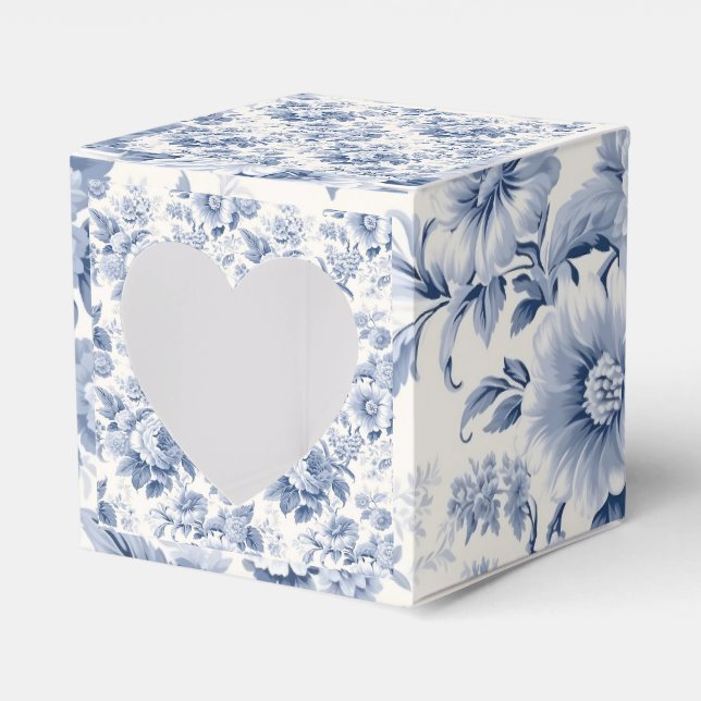 french floral pattern favour box (Front Side)