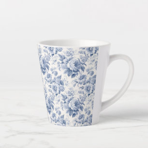 french floral pattern latte mug