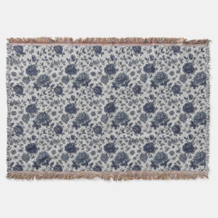 French Floral Throw Blanket