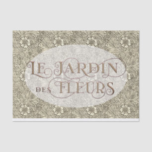 French Flower Garden Oval William Morris Pattern Tissue Paper