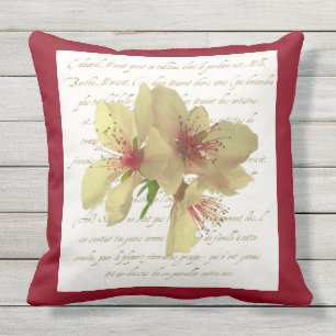 French Flower Patio Pillow