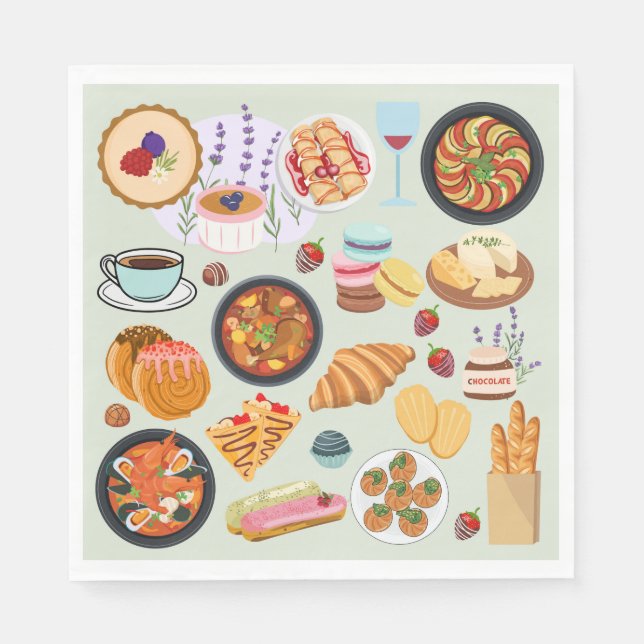 French Food Napkin (Front)