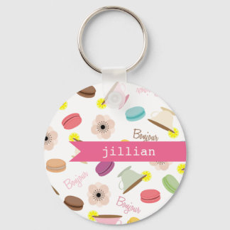 French Food Personalised Keychain