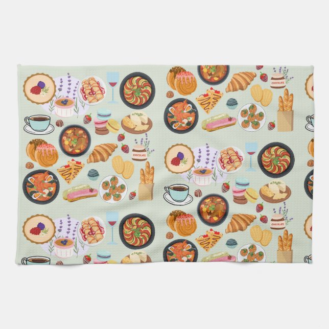 French Food Tea Towel (Horizontal)
