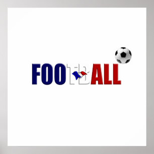 French Football flag colours logo gifts Poster