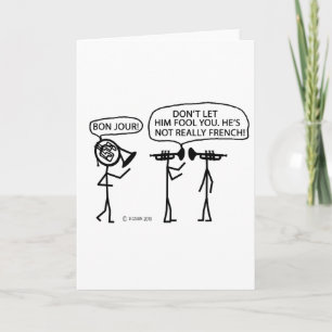French French Horn Card