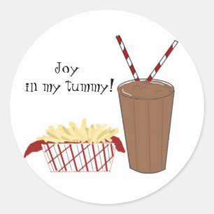 French Fries and a Milkshake Classic Round Sticker