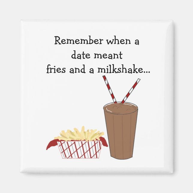French Fries and a Milkshake Magnet (Front)